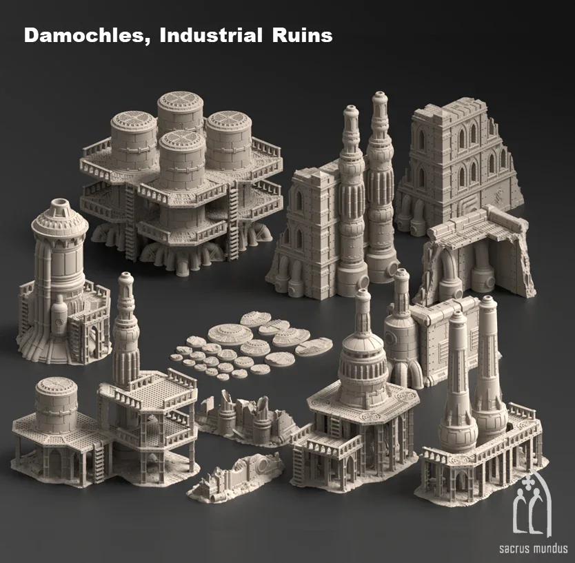 Damochles Industrial Ruins - Stacked Prints.com