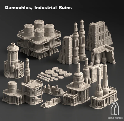 Damochles Industrial Ruins - Stacked Prints.com