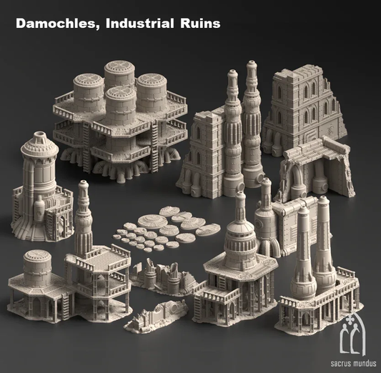 Damochles Industrial Ruins - Stacked Prints.com