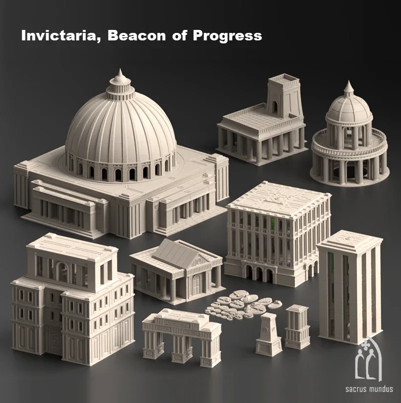 Invictaria, Beacon of Progress - Stacked Prints.com