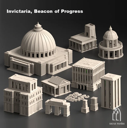 Invictaria, Beacon of Progress - Stacked Prints.com