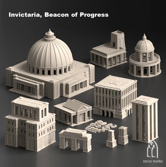 Invictaria, Beacon of Progress - Stacked Prints.com