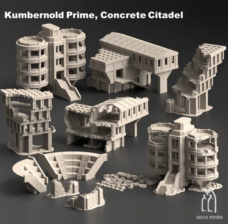 Kumbernold Prime, Concrete Citadel - Stacked Prints.com