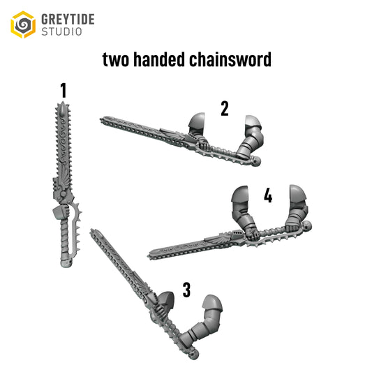 Crimson Lords: two handed chainsword