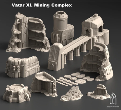 Vatar XI Mining Complex - Space Dwarf Terrain - Stacked Prints.com