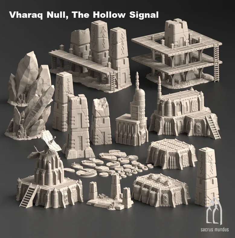 Vharaq Null, The Hollow Signal - Stacked Prints.com